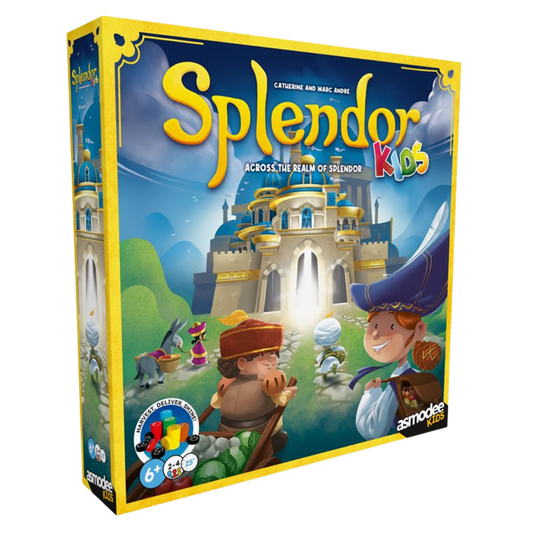 Splendor Kids board game box, family strategy for ages 6+, 2–4 players, Asmodee Kids