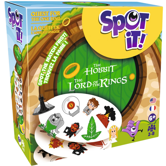 Spot It! Lord of the Rings Box-Eco edition with character symbols and eco packaging