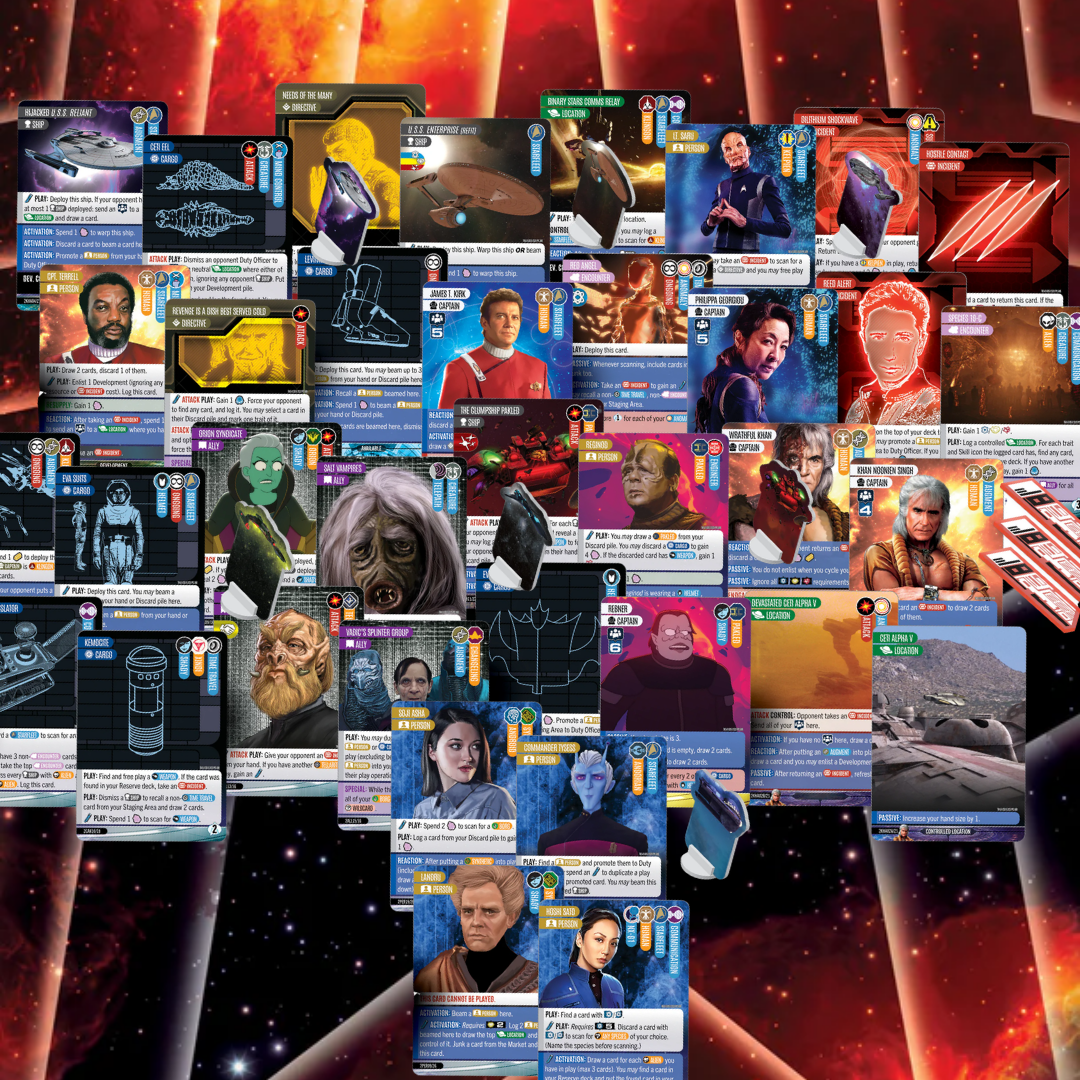 Star Trek Captain's Chair To Boldly Go Expansion with brand new game components