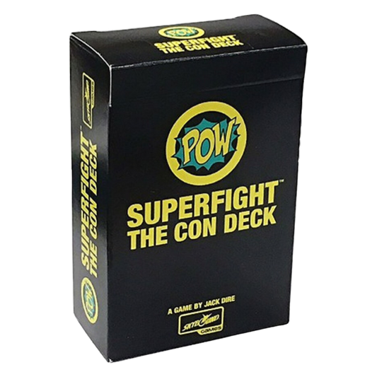 Superfight Con Deck expansion featuring 100 convention-themed cards with cosplayers, celebrities, and pop culture-inspired battles.