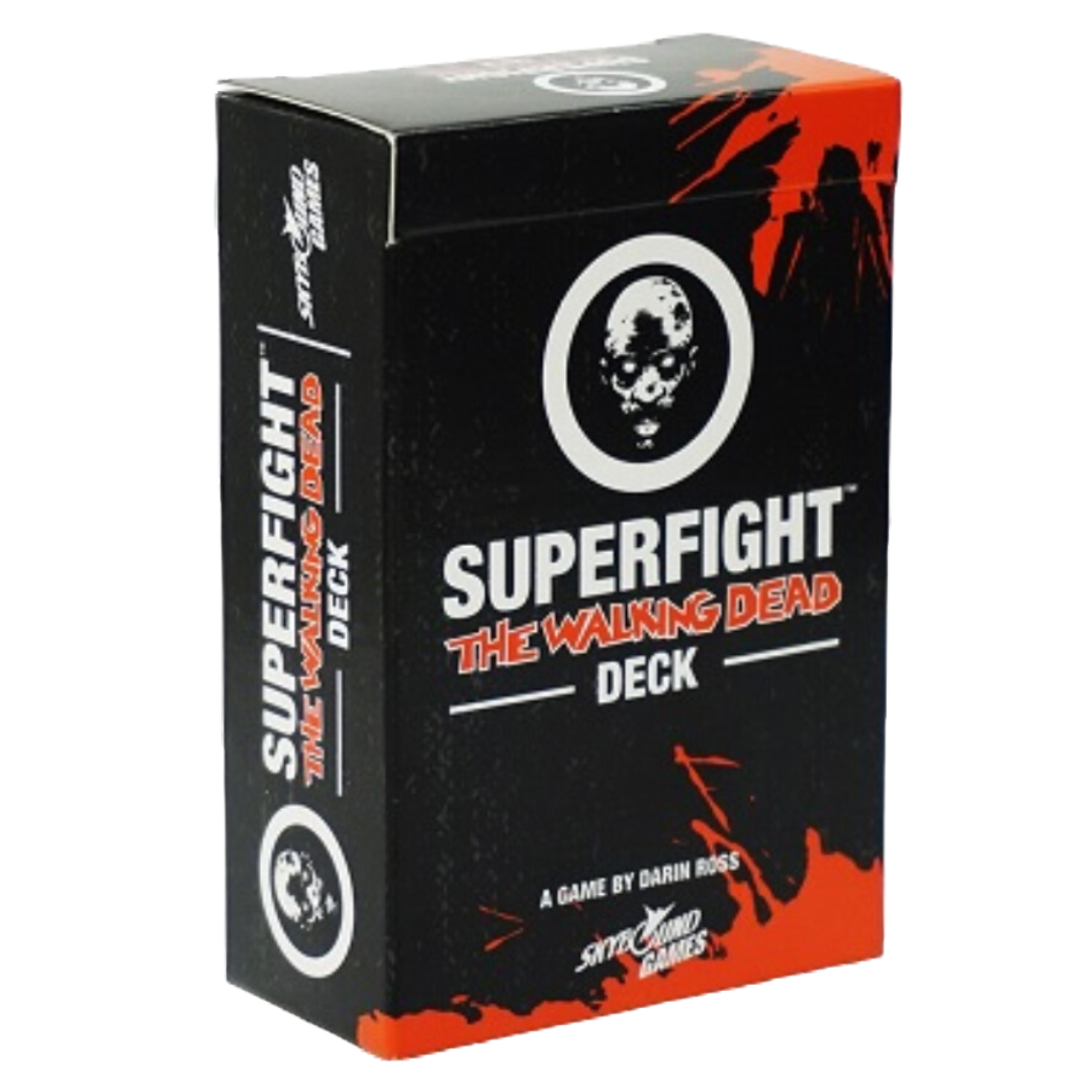 Superfight The Walking Dead Deck expansion for card games with Rick Grimes, Michonne, and walkers; perfect for fans of The Walking Dead.