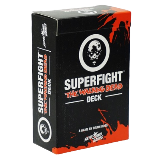 Superfight The Walking Dead Deck expansion for card games with Rick Grimes, Michonne, and walkers; perfect for fans of The Walking Dead.