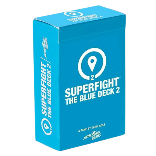 Superfight Blue Deck 2 Locations expansion pack with new battlegrounds for intense and hilarious debates.