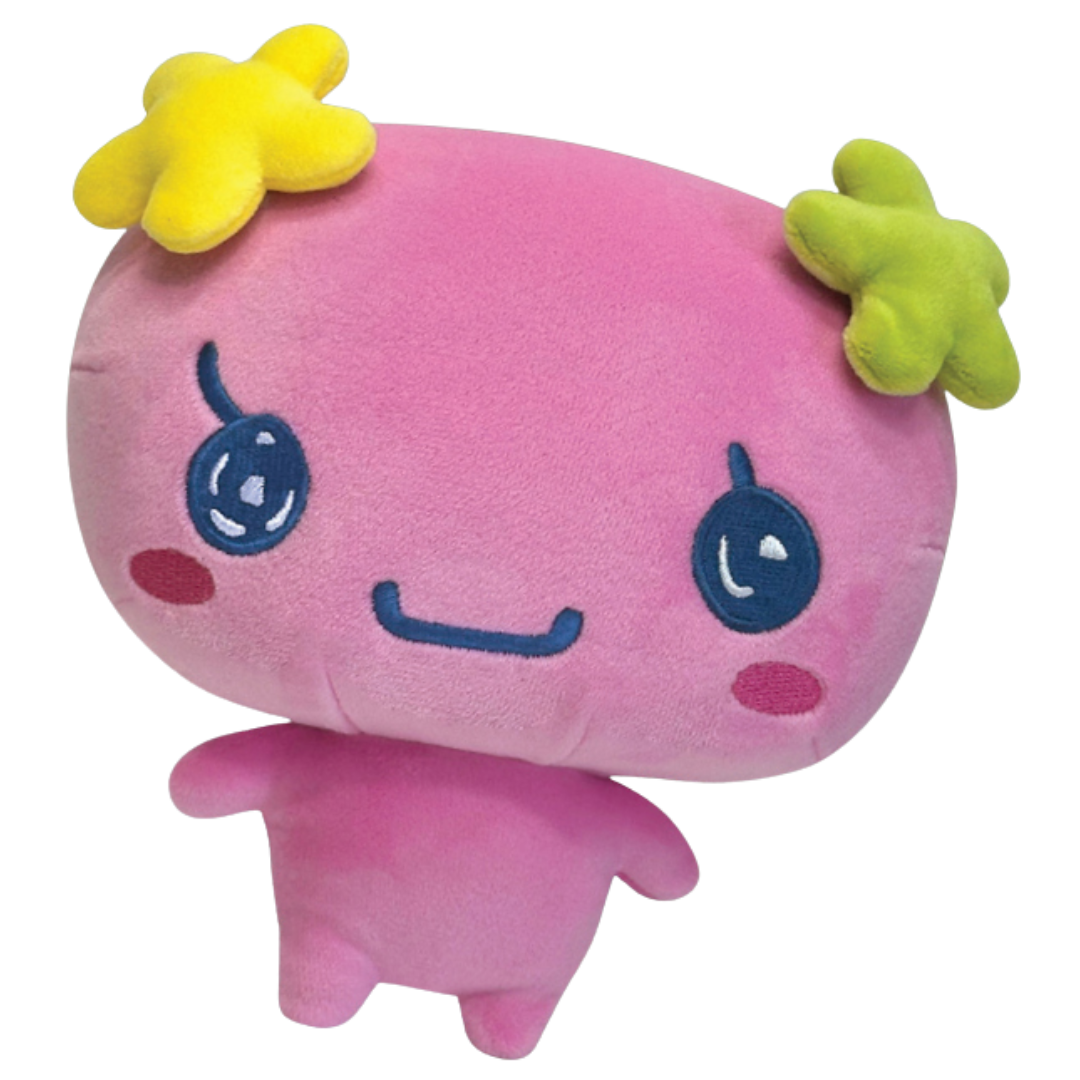 Tamagotchi Furawatchi plush 6-inch soft toy with vibrant colors and detailed stitching