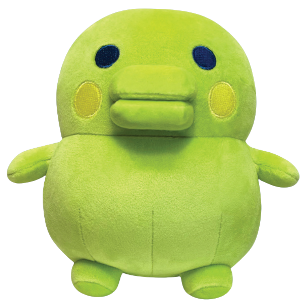 Tamagotchi Kuchipatchi plush 6-inch toy with bright colors, cheerful face, and soft fabric