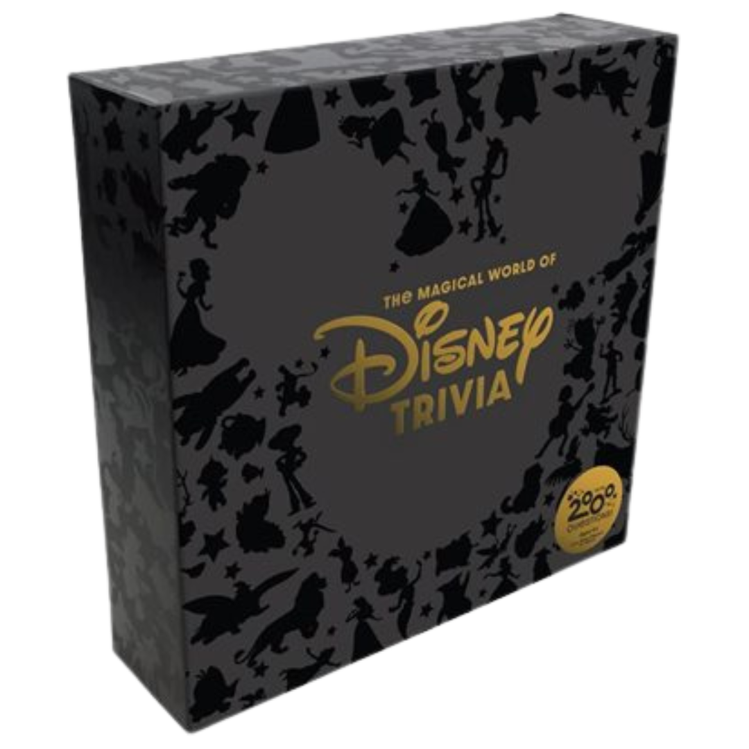 The Magical World of Disney Trivia board game with character movers, 3D movie landmarks, and trivia cards.