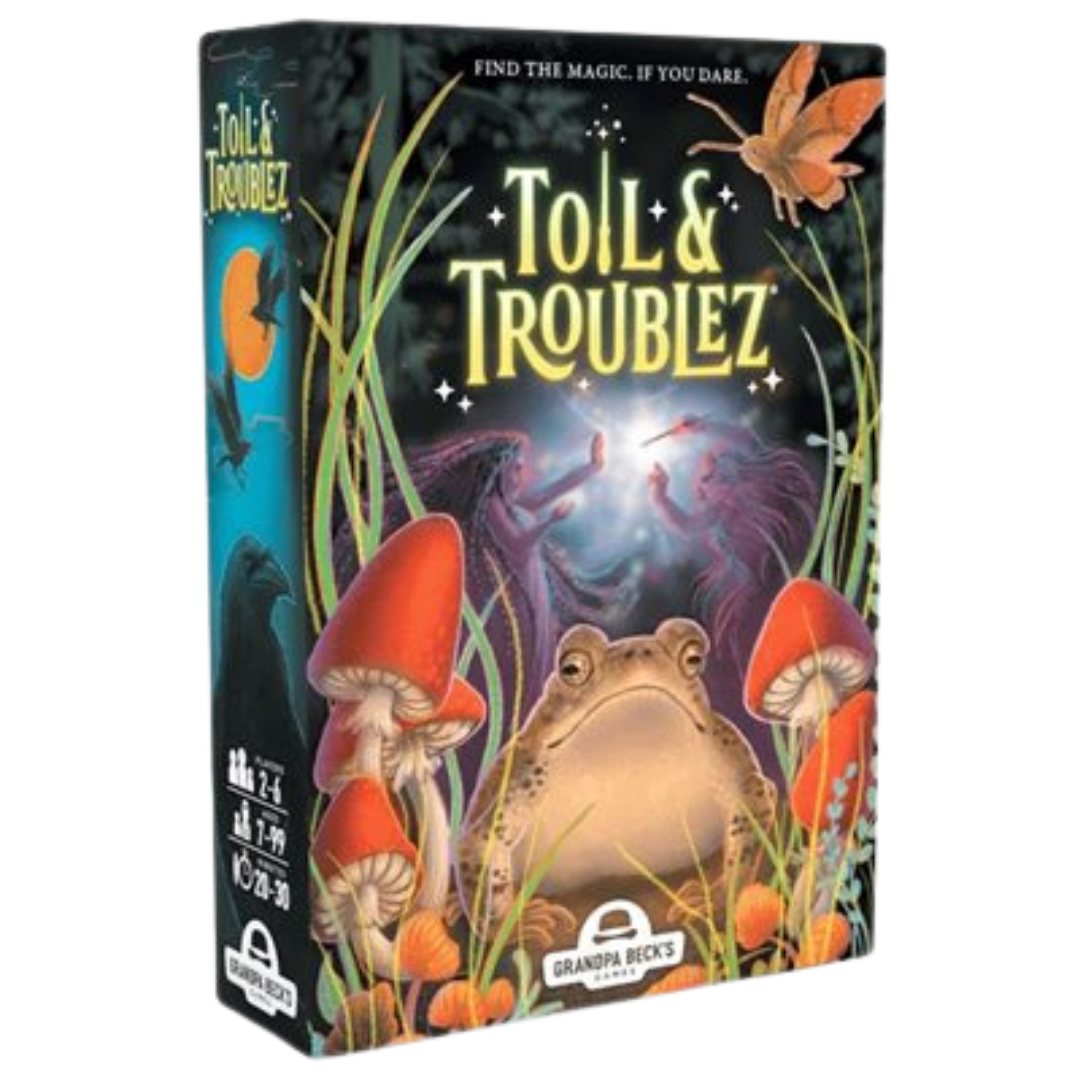 Toil and Troublez magical push your luck card game with Talismans