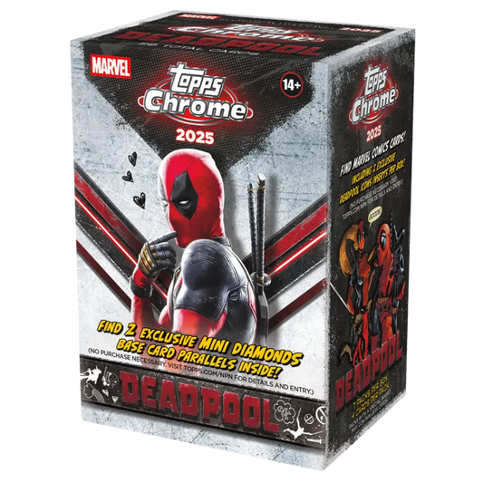Topps Marvel Deadpool Chrome Value Box trading cards with refractors inserts and autograph chase cards