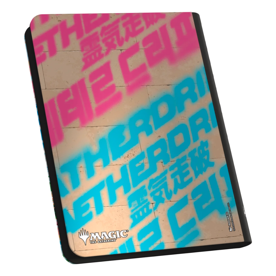 Aetherdrift V2-themed Ultimate Guard Zipfolio 360 with 360 card slots, designed for MTG players and collectors who value durability and style.