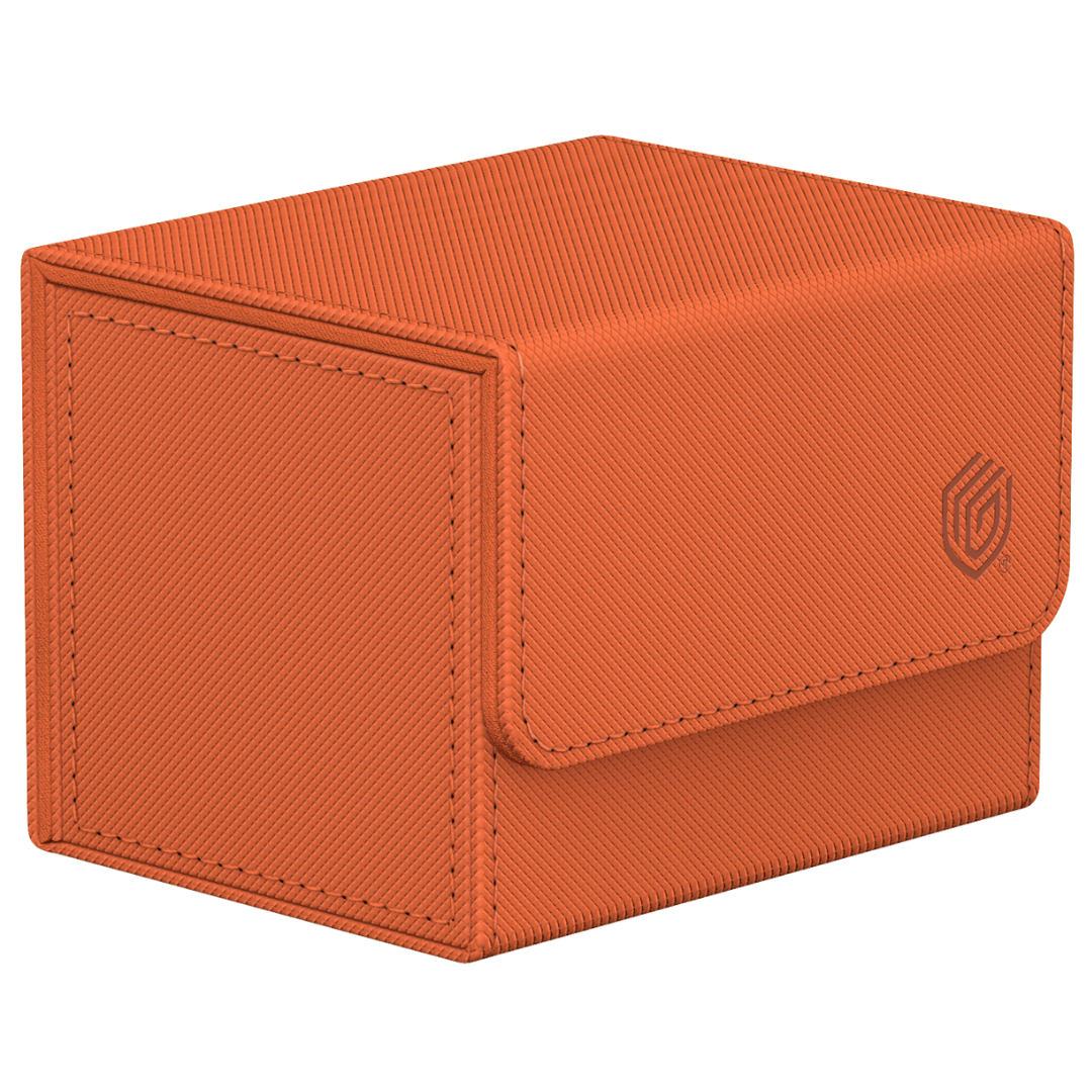Ultimate Guard Sidewinder 100+ Summer Edition Peach Xenoskin deck box with microfiber lining