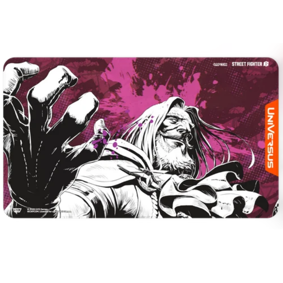 UniVersus Street Fighter 6 Challenger Series JP Playmat with purple character artwork and neoprene surface