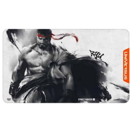 UVS Games Street Fighter 6 Challenger Series playmat featuring custom Ryu character artwork.