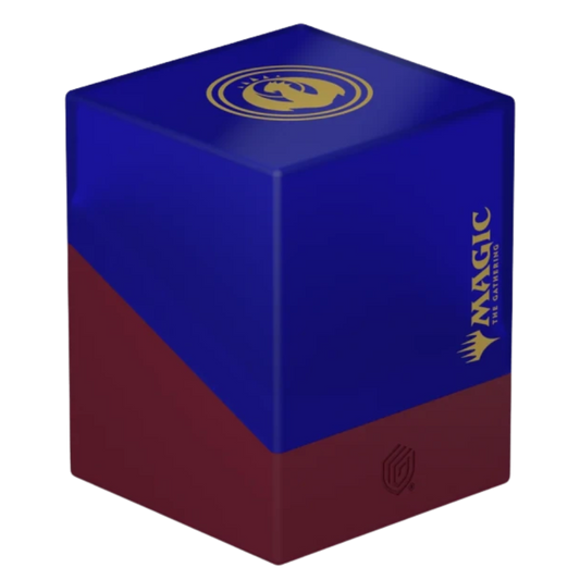 Ultimate Guard Boulder 100+ MTG Izzet deck box—high-quality, durable storage for Magic: The Gathering cards in Izzet guild colors, blue and red.