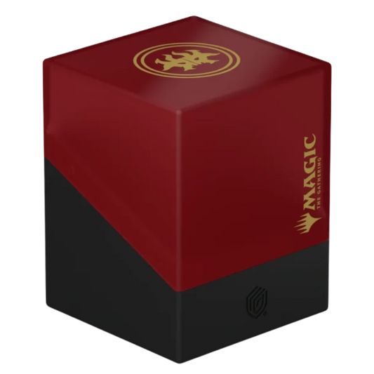Ultimate Guard Boulder 100+ MTG Rakdos deck box—rugged, stylish storage for Magic: The Gathering cards in striking Rakdos colors.