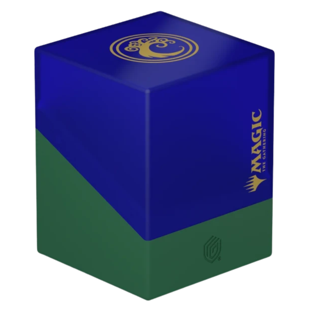 Ultimate Guard Boulder 100+ MTG Simic deck box—rugged, high-quality storage solution for Magic: The Gathering cards in Simic guild colors.