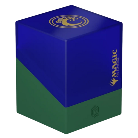 Ultimate Guard Boulder 100+ MTG Simic deck box—rugged, high-quality storage solution for Magic: The Gathering cards in Simic guild colors.
