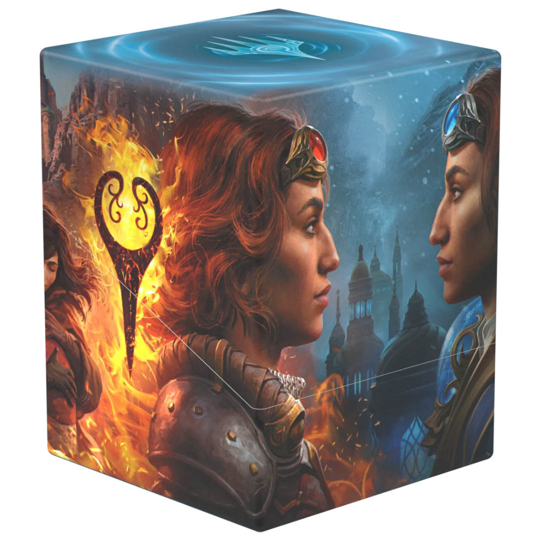 Ultimate Guard Boulder 100+ MTG Reality Fracture deck box featuring Way of the Pyromancer and Way of the Cryomancer
