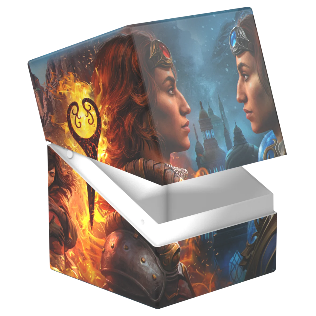 Ultimate Guard Boulder 100+ MTG Reality Fracture deck box featuring Way of the Pyromancer and Way of the Cryomancer