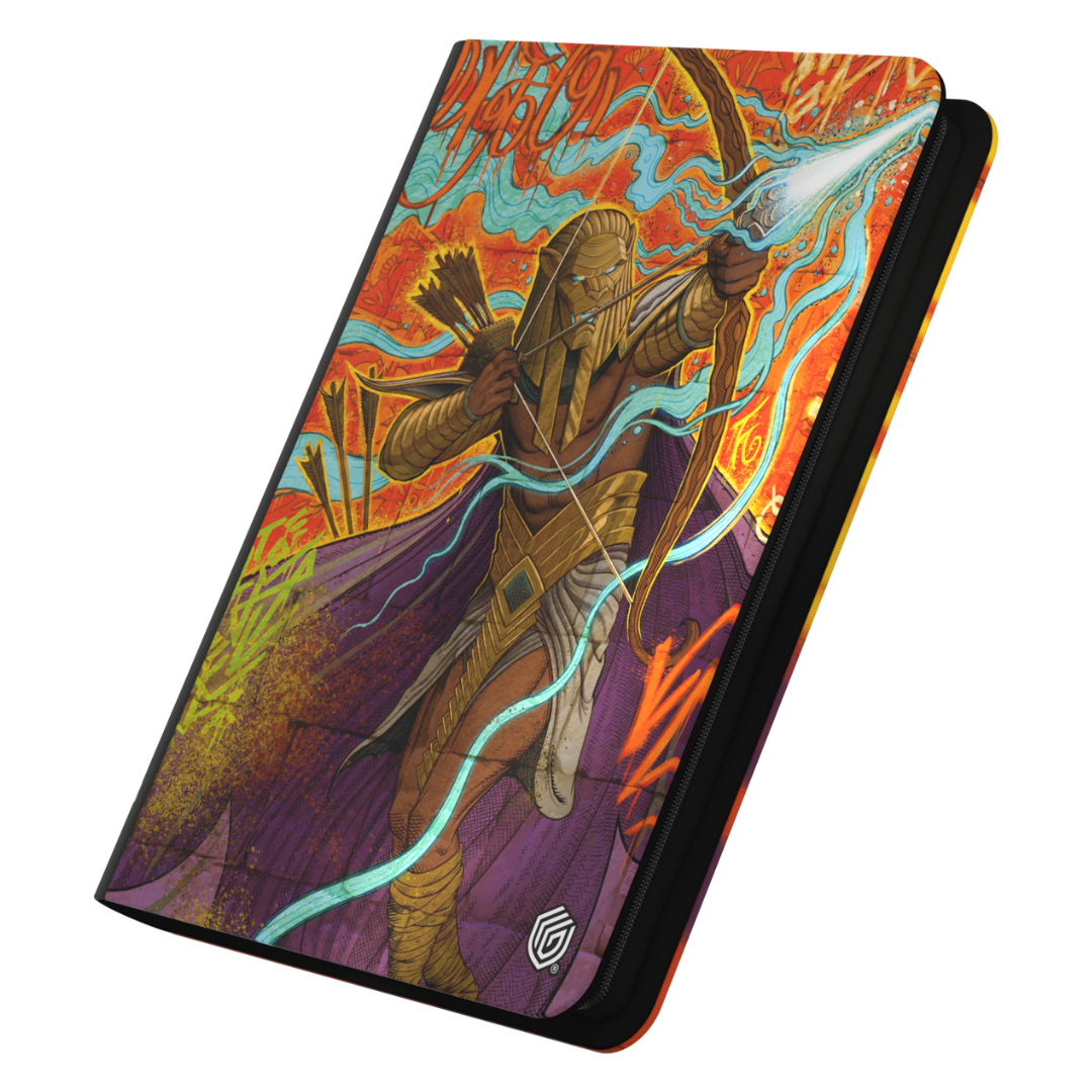 Ultimate Guard 9 Pocket Zipfolio - Aetherdrift V3 featuring a vibrant design, zippered closure, and side-loading pockets for safe TCG storage.