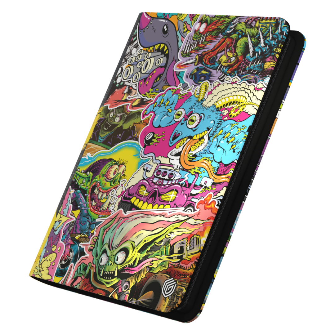 Ultimate Guard 9 Pocket Zipfolio - Aetherdrift V4 with a vibrant design, zippered closure, and side-loading pockets for secure TCG storage.