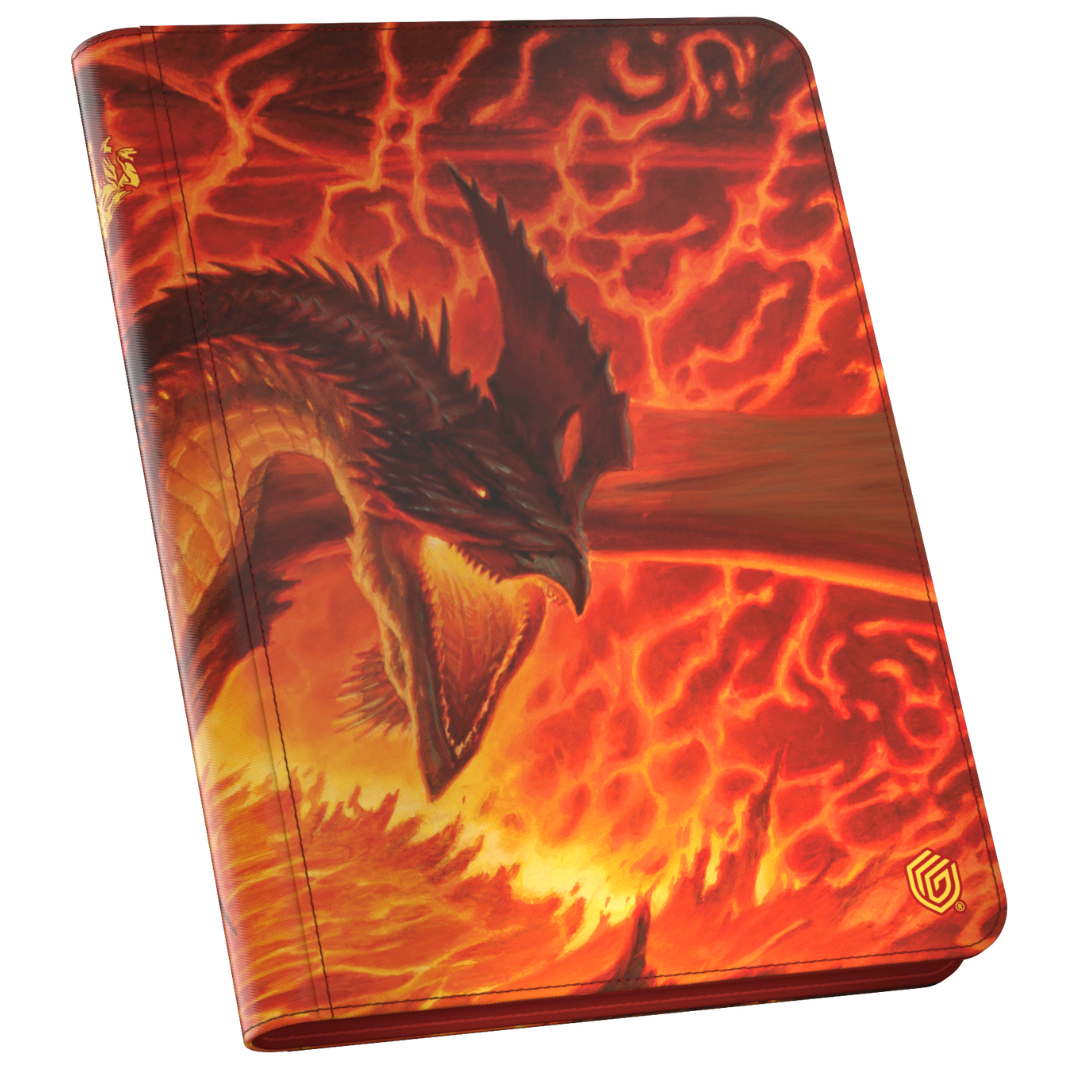 Ultimate Guard 9 Pocket Zipfolio MTG - Tarkir Dragonstorm - V1, showcasing bold dragon-inspired artwork, reinforced exterior, and secure zipper closure for card protection.








