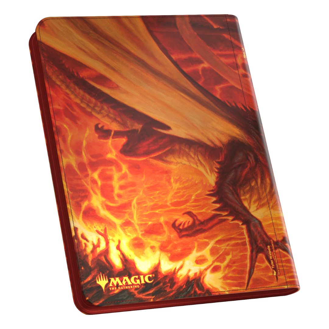 Ultimate Guard 9 Pocket Zipfolio MTG - Tarkir Dragonstorm - V1, featuring vibrant dragon-themed artwork, durable zipper closure, and anti-slip card pockets for secure storage.








