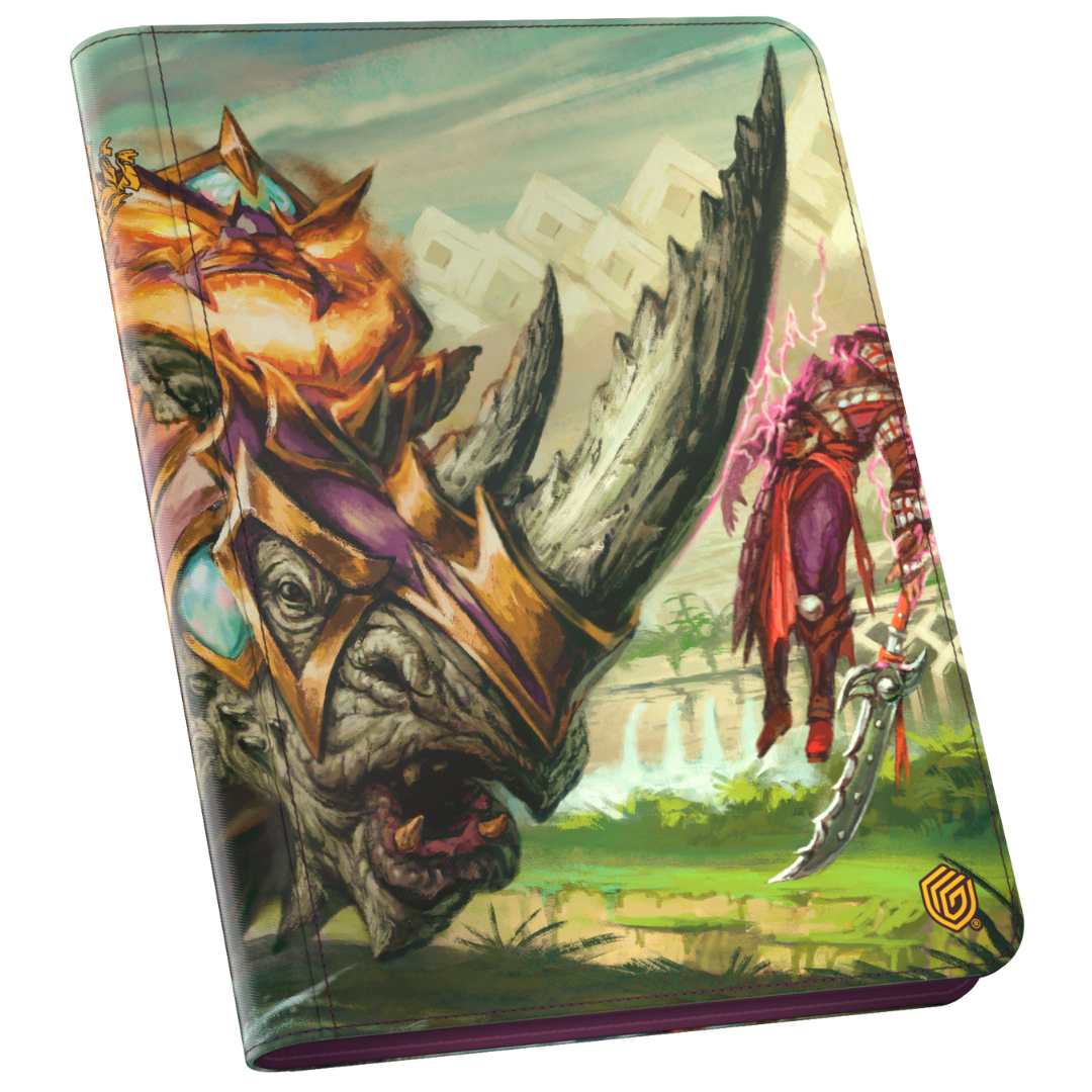 UG Zipfolio 360 Xenoskin MTG Tarkir Dragonstorm V2 binder, premium card storage with side-loading design and Magic: The Gathering artwork for double-sleeved cards.