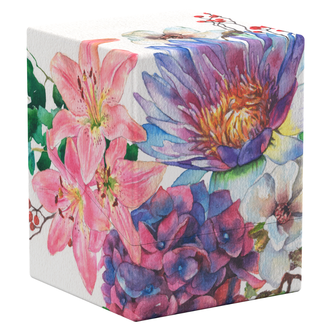 Ultimate Guard Boulder 100+ Lotus Bloom deck box for trading cards