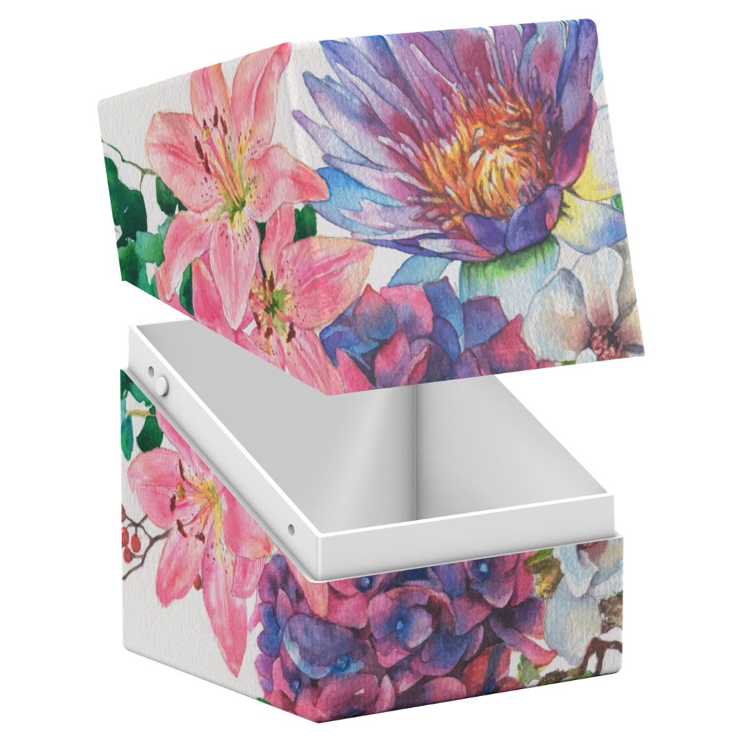 Ultimate Guard Boulder 100+ Lotus Bloom deck box for trading cards