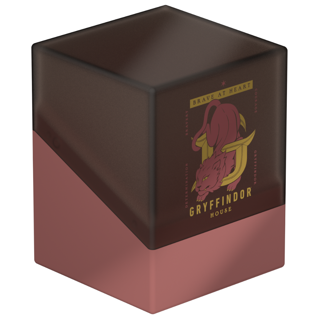 Ultimate Guard Boulder 100+ Gryffindor deck box with red and gold House crest