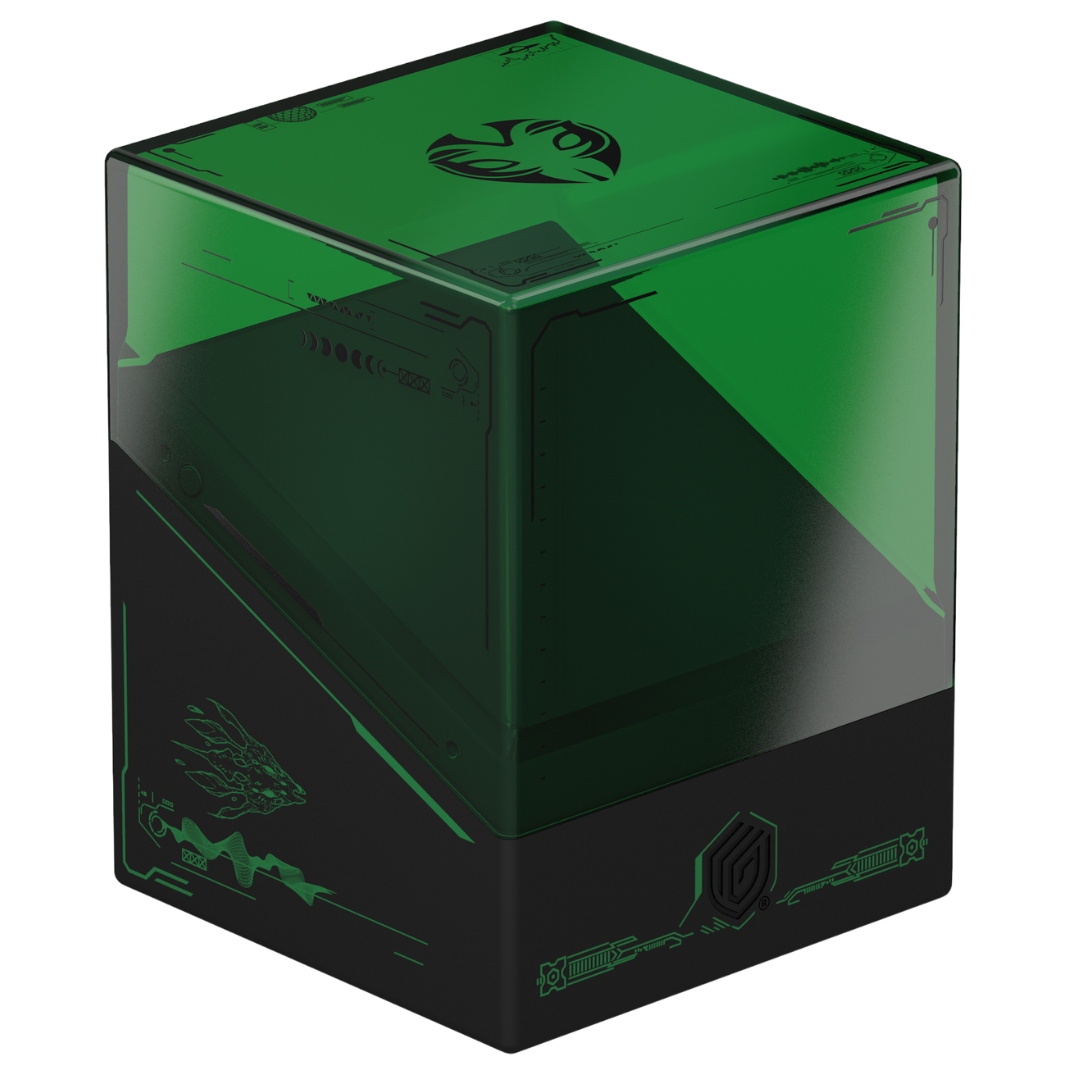 Ultimate Guard Boulder 100+ MTG Edge of Eternities Eumidians deck box with printed transparent top and solid base