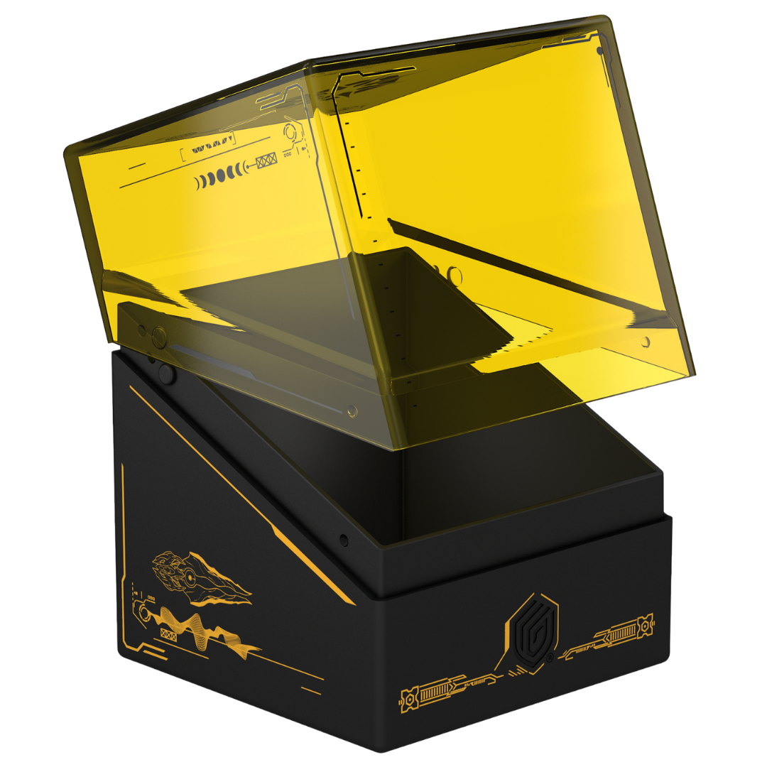 Ultimate Guard Boulder 100+ MTG Edge of Eternities Sunstar Open Deck Box with printed transparent lid and solid base