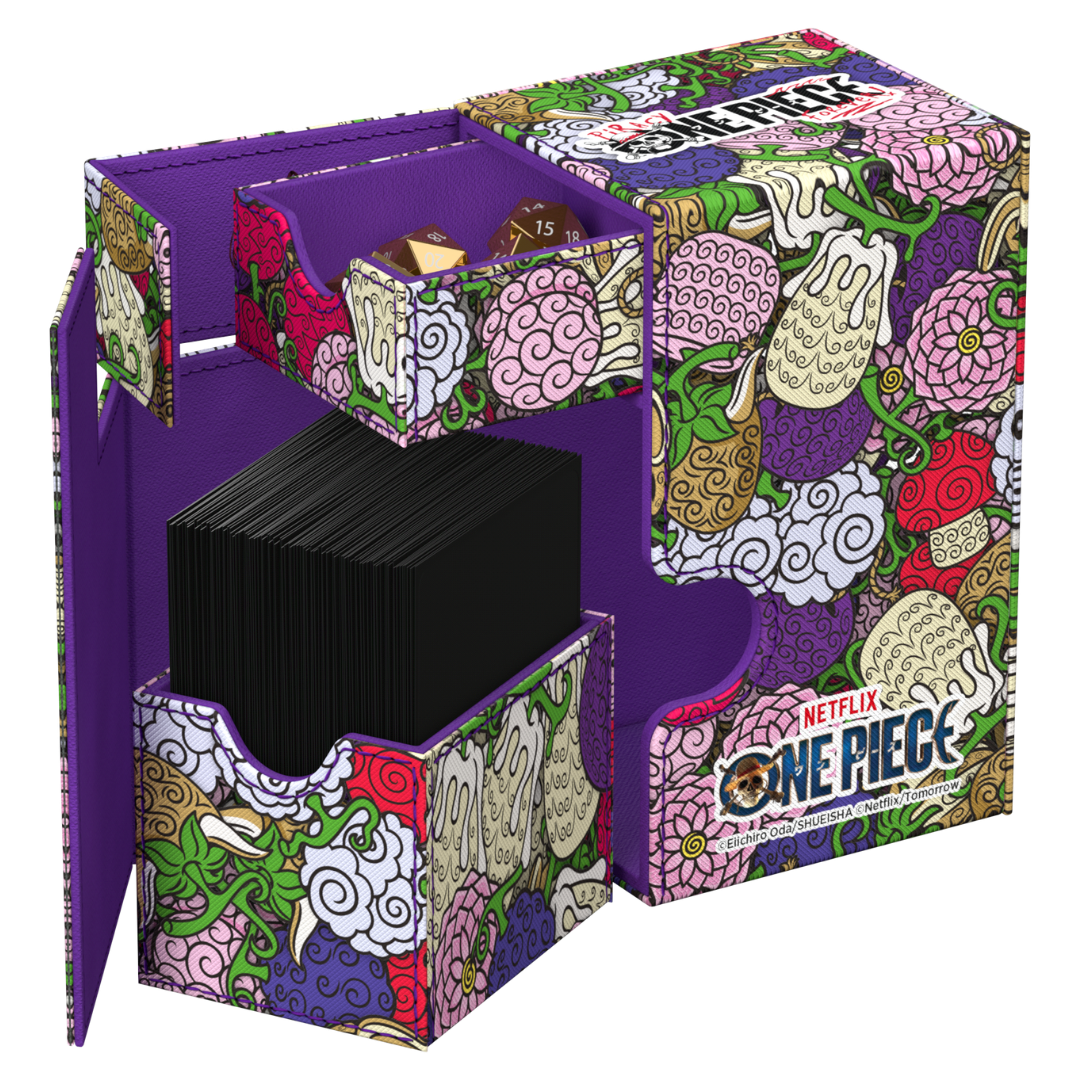 Ultimate Guard Flip N Tray 80+ One Piece Devilfruit Pattern deck box with accessory tray