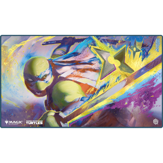 Ultimate Guard TMNT Leonardo's Technique playmat for Magic The Gathering with anti slip rubber base