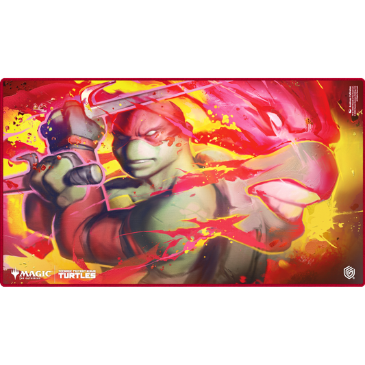 Ultimate Guard TMNT Raphael's Technique playmat for Magic The Gathering with anti slip rubber base