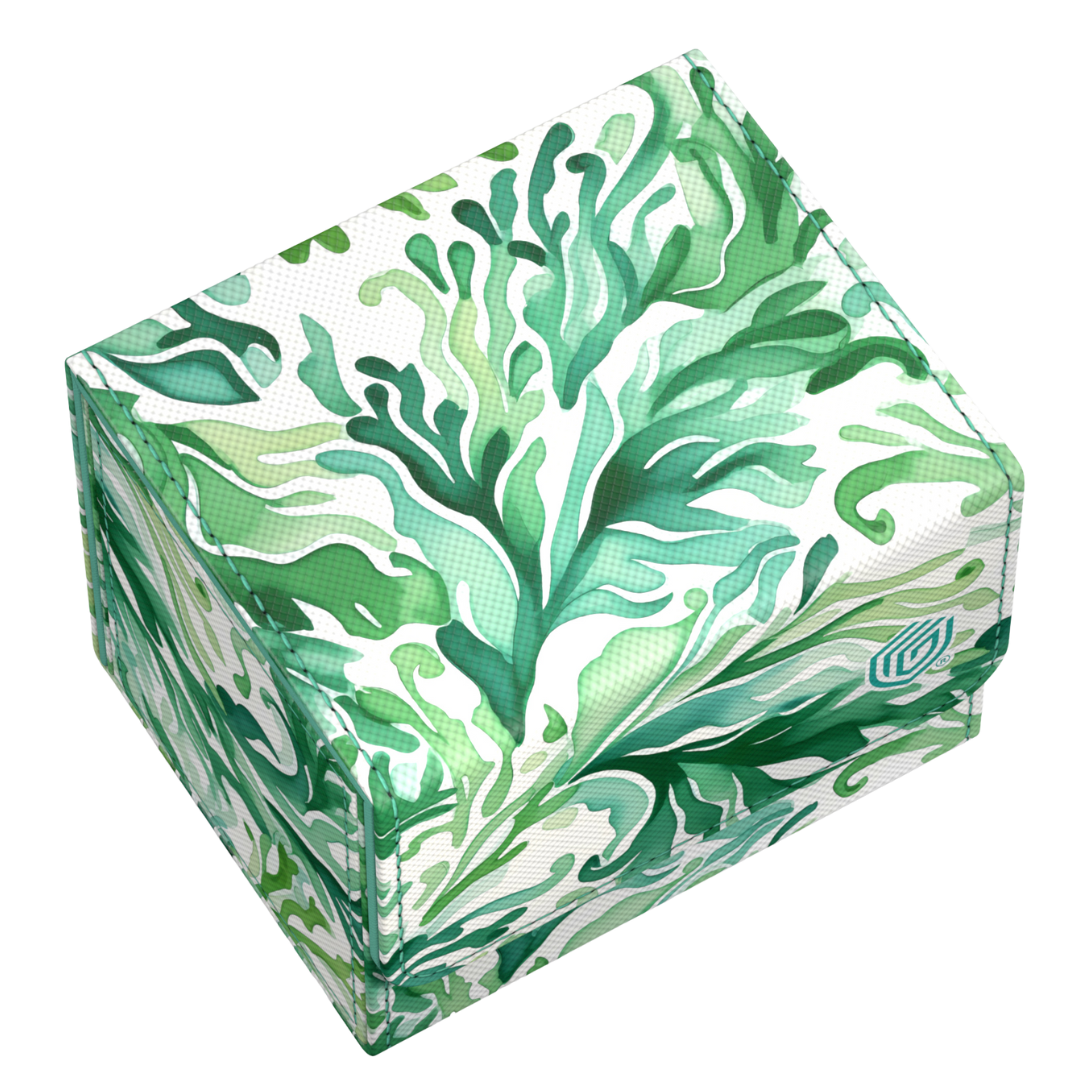 Sidewinder Coral Places Kelp Forest deck case by Ultimate Guard, limited-edition card holder with secure magnetic closure and vibrant underwater theme.








