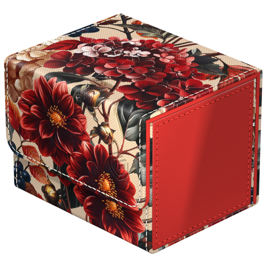 Ultimate Guard Sidewinder 100+ Floral Places Autumn Heath deck box with red floral design