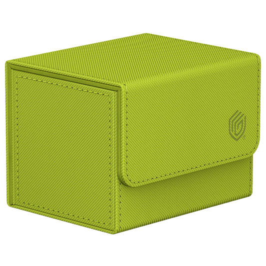 Ultimate Guard Sidewinder 100+ Summer Edition Lime Xenoskin deck box with microfiber lining