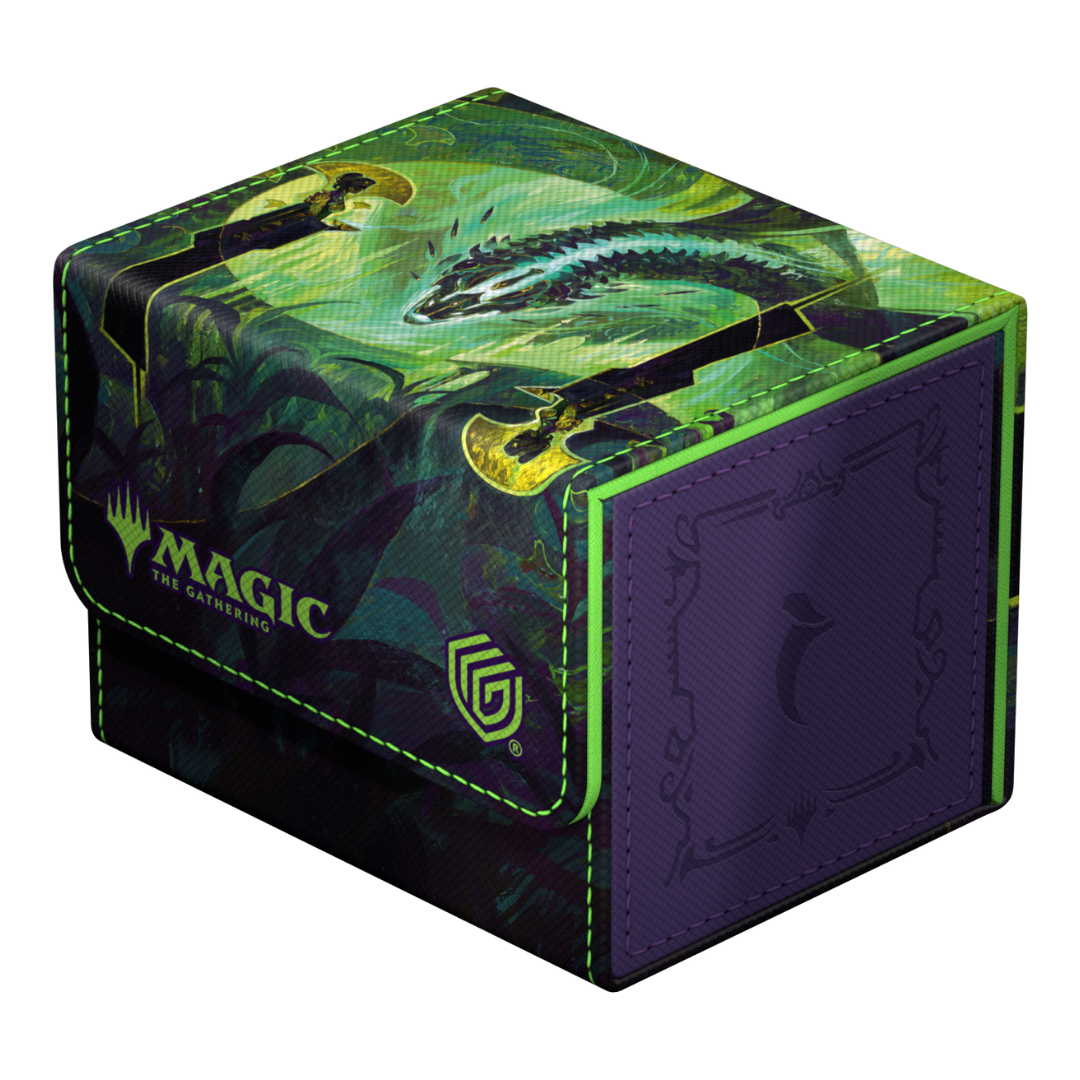 Ultimate Guard Sidewinder 100+ - Tarkir Dragonstorm - V2 deck box, featuring a striking Tarkir Dragonstorm design, soft-touch exterior, and magnetic closure for card protection.