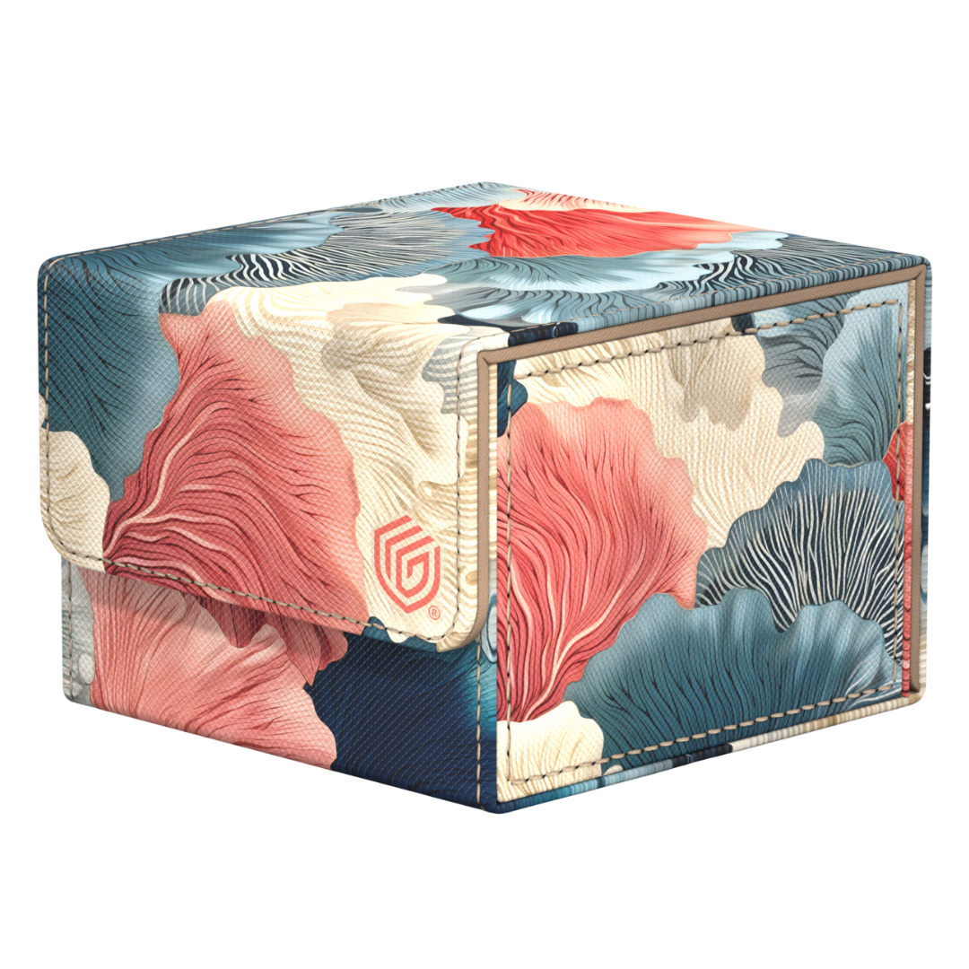 Ultimate Guard Sidewinder 133+ Coral Places II Reef Flowers deck box for 133 double-sleeved cards with tropical coral reef design