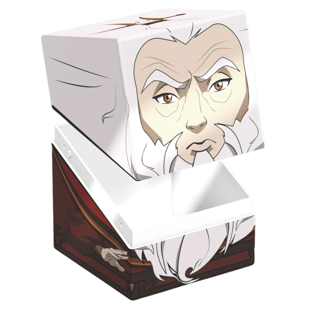 Ultimate Guard Squaroes 100+ Avatar Roku open deck box, interior shown, fits 100 double-sleeved standard cards