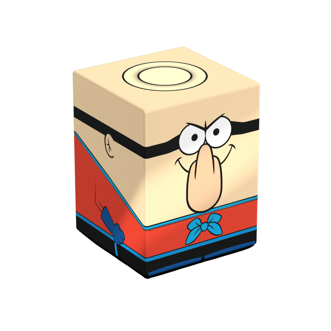 Ultimate Guard Squaroes 100+ Barnacle Boy SpongeBob deck box with magnetic closure, fits over 100 double-sleeved TCG cards for safe card game storage

