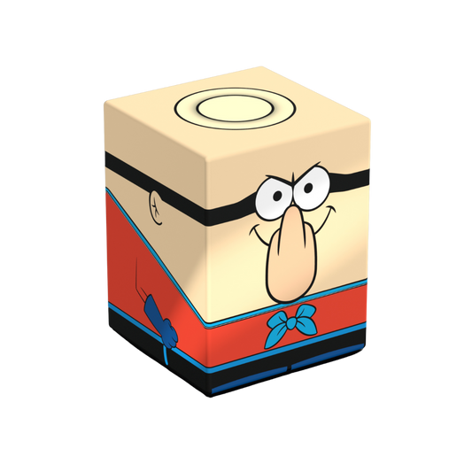 Ultimate Guard Squaroes 100+ Barnacle Boy SpongeBob deck box with magnetic closure, fits over 100 double-sleeved TCG cards for safe card game storage

