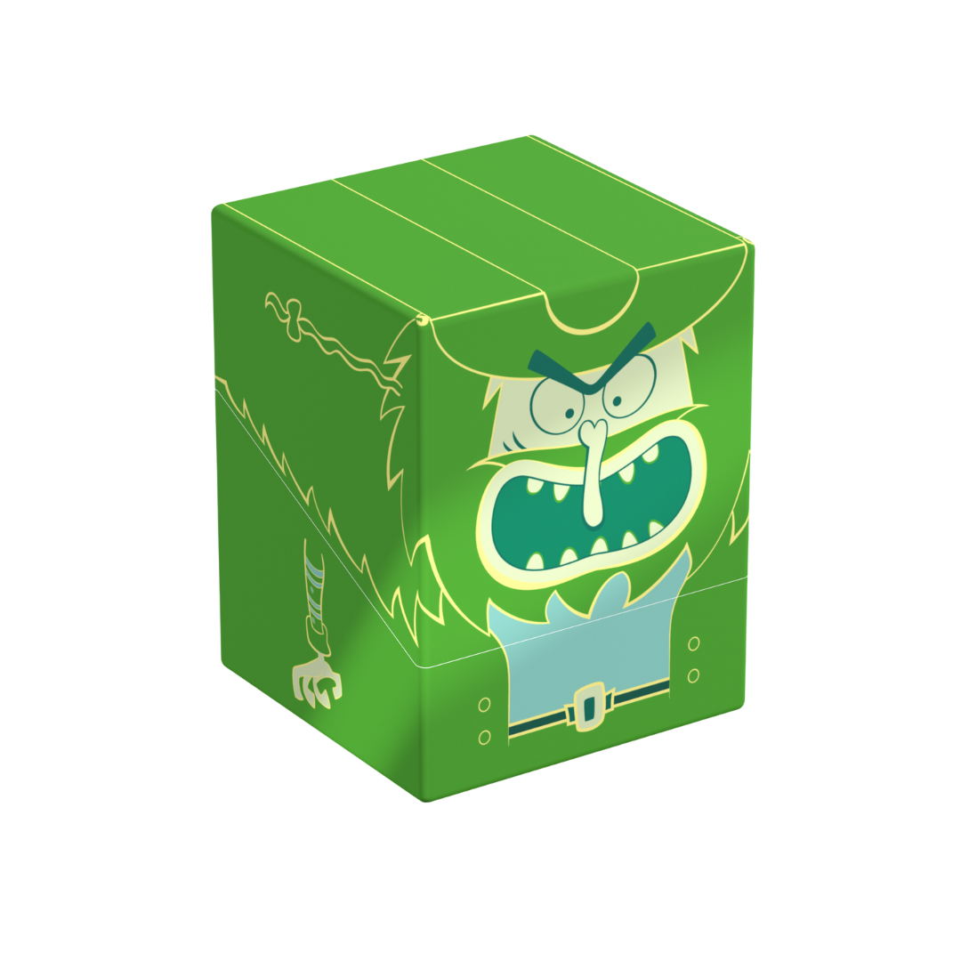 Ultimate Guard Squaroes 100+ Flying Dutchman SpongeBob deck box with magnetic closure for storing 100+ double-sleeved trading cards securely

