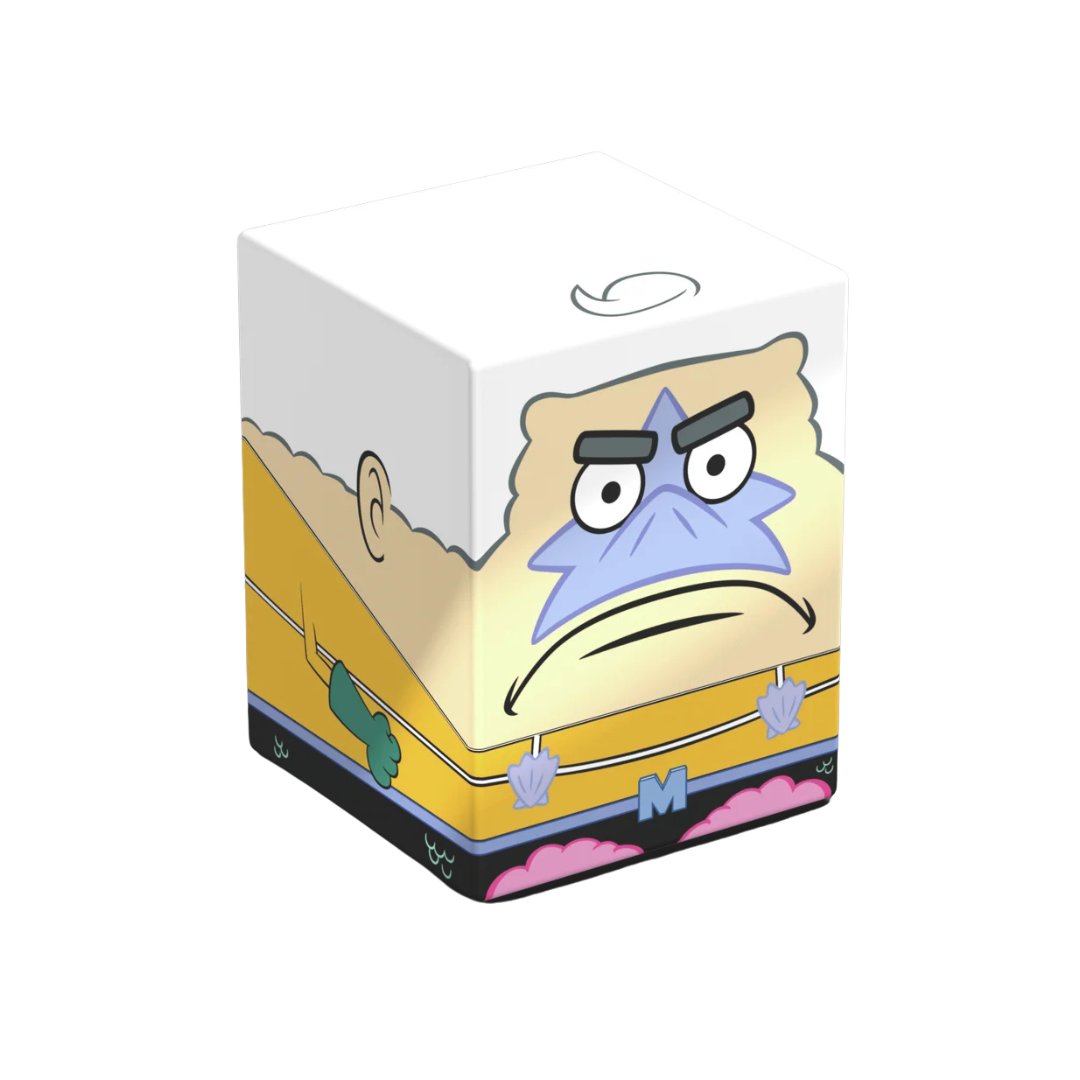 Ultimate Guard Squaroes 100+ Mermaid Man SpongeBob SquarePants deck box for trading cards with eco-friendly design and secure storage.