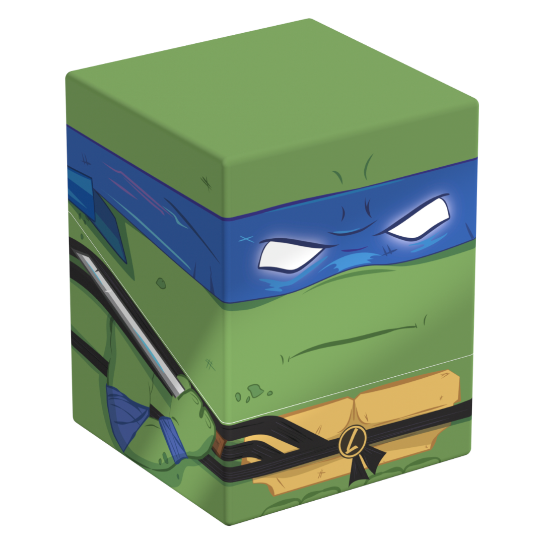 Ultimate Guard Squaroes 100+ TMNT Action Mode Leonardo deck box for trading card game storage and protection