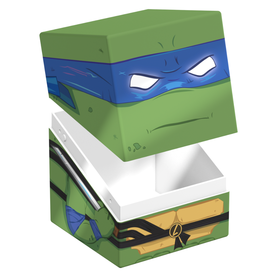Ultimate Guard Squaroes 100+ TMNT Action Mode Leonardo deck box for trading card game storage and protection