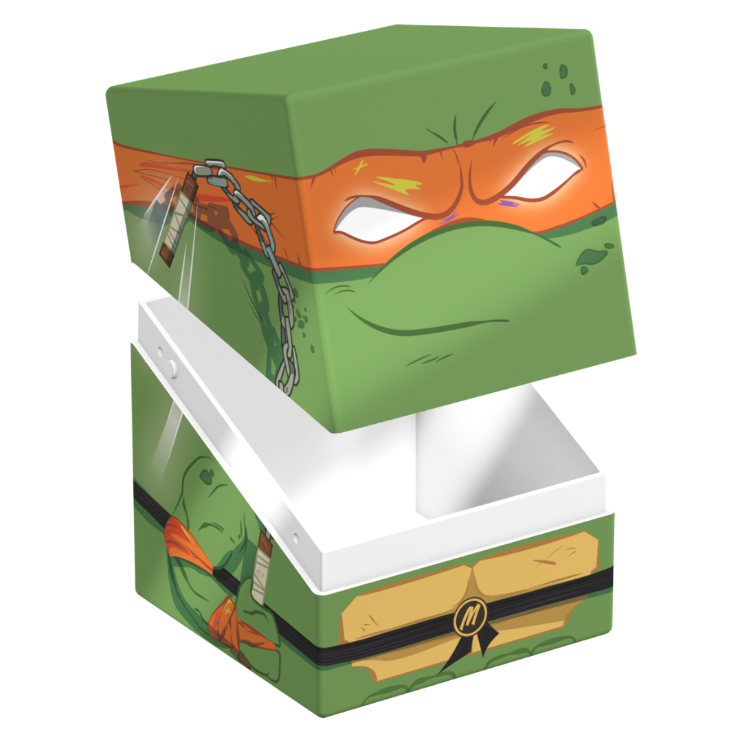 Ultimate Guard Squaroes 100+ TMNT Action Mode Michelangelo deck box for trading card game storage and protection