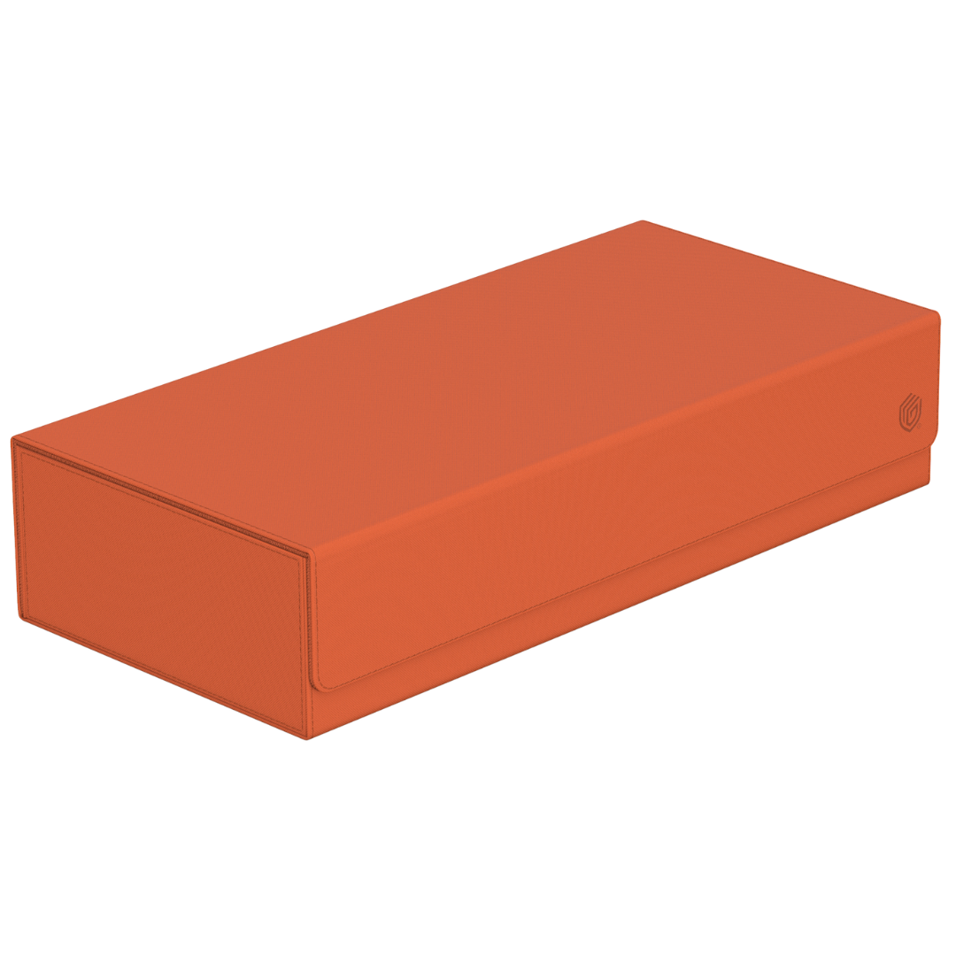 Ultimate Guard Superhive 550+ Summer Edition Peach storage case with Xenoskin finish, compartments for 550+ cards and accessories