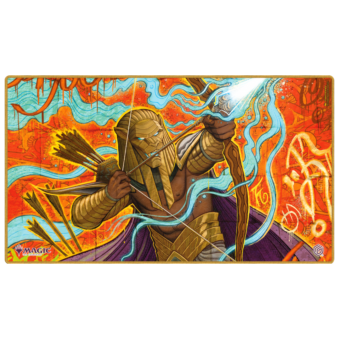 Ultimate Guard Playmat – Aetherdrift V2 with premium smooth fabric, non-slip rubber backing, and vibrant fantasy-inspired artwork for card games and TCG players.